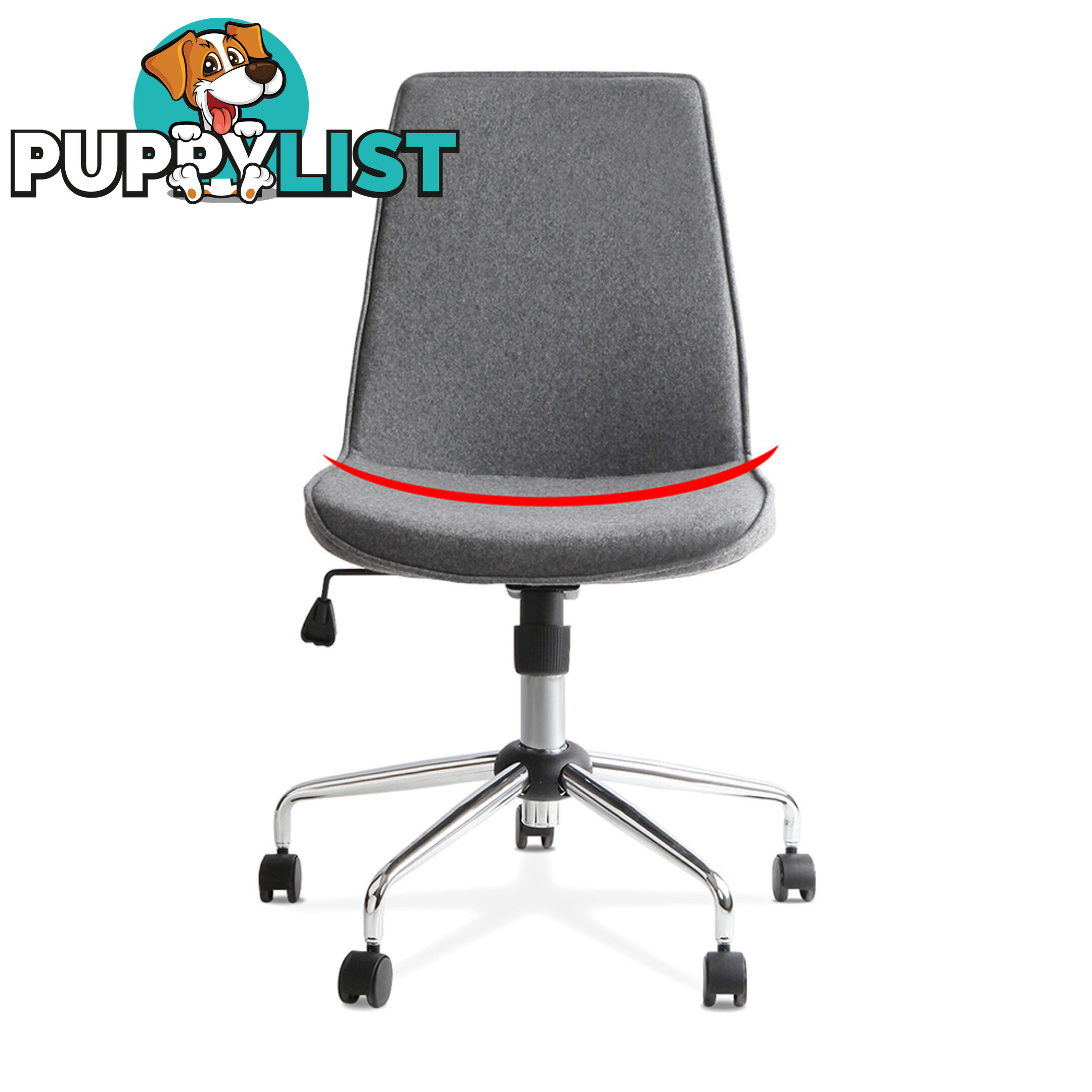 Modern Office Desk Fabric Chair _ Grey