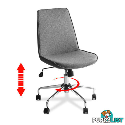 Modern Office Desk Fabric Chair _ Grey