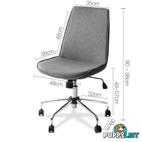 Modern Office Desk Fabric Chair _ Grey