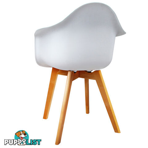 Set of 2 Replica Eames Armchairs White