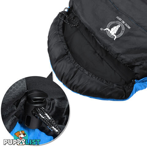 Camping Envelope Sleeping Double Bag Blue Black