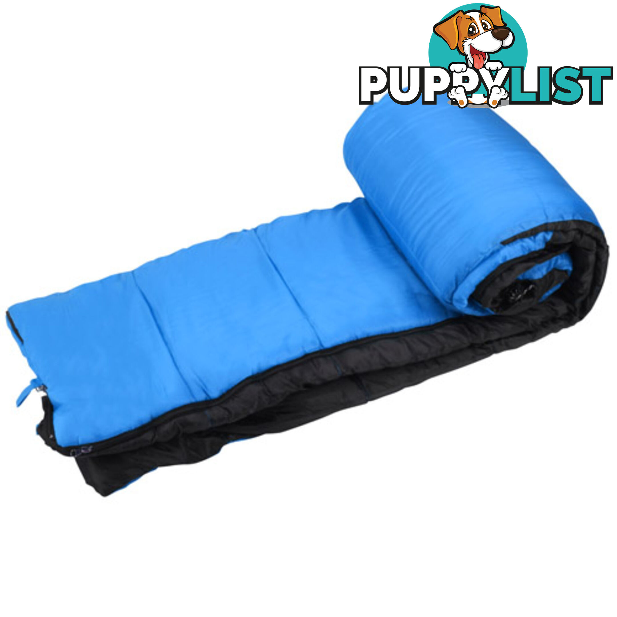 Camping Envelope Sleeping Double Bag Blue Black