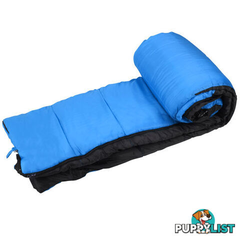 Camping Envelope Sleeping Double Bag Blue Black