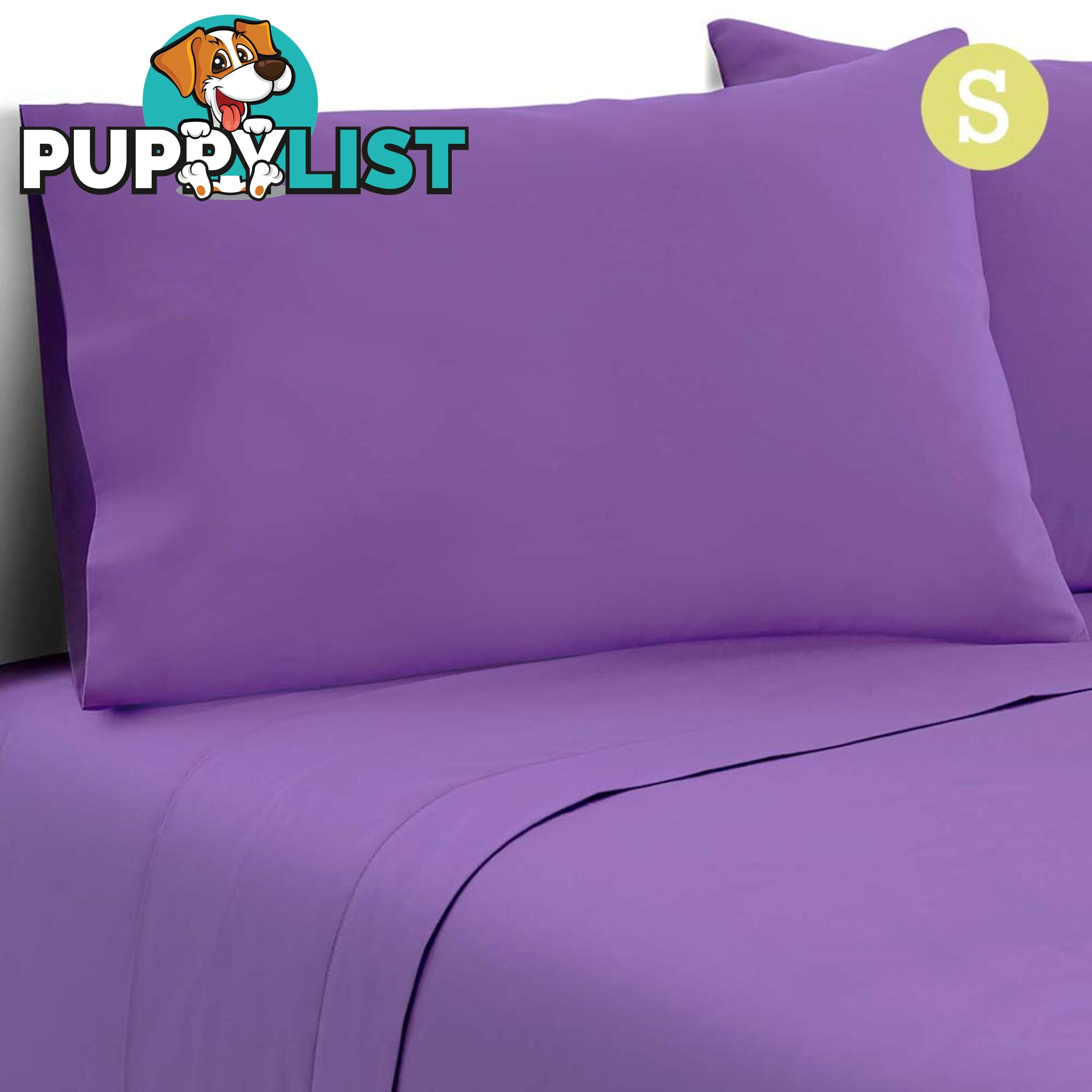 3 Piece Microfibre Sheet Set Single _ Purple