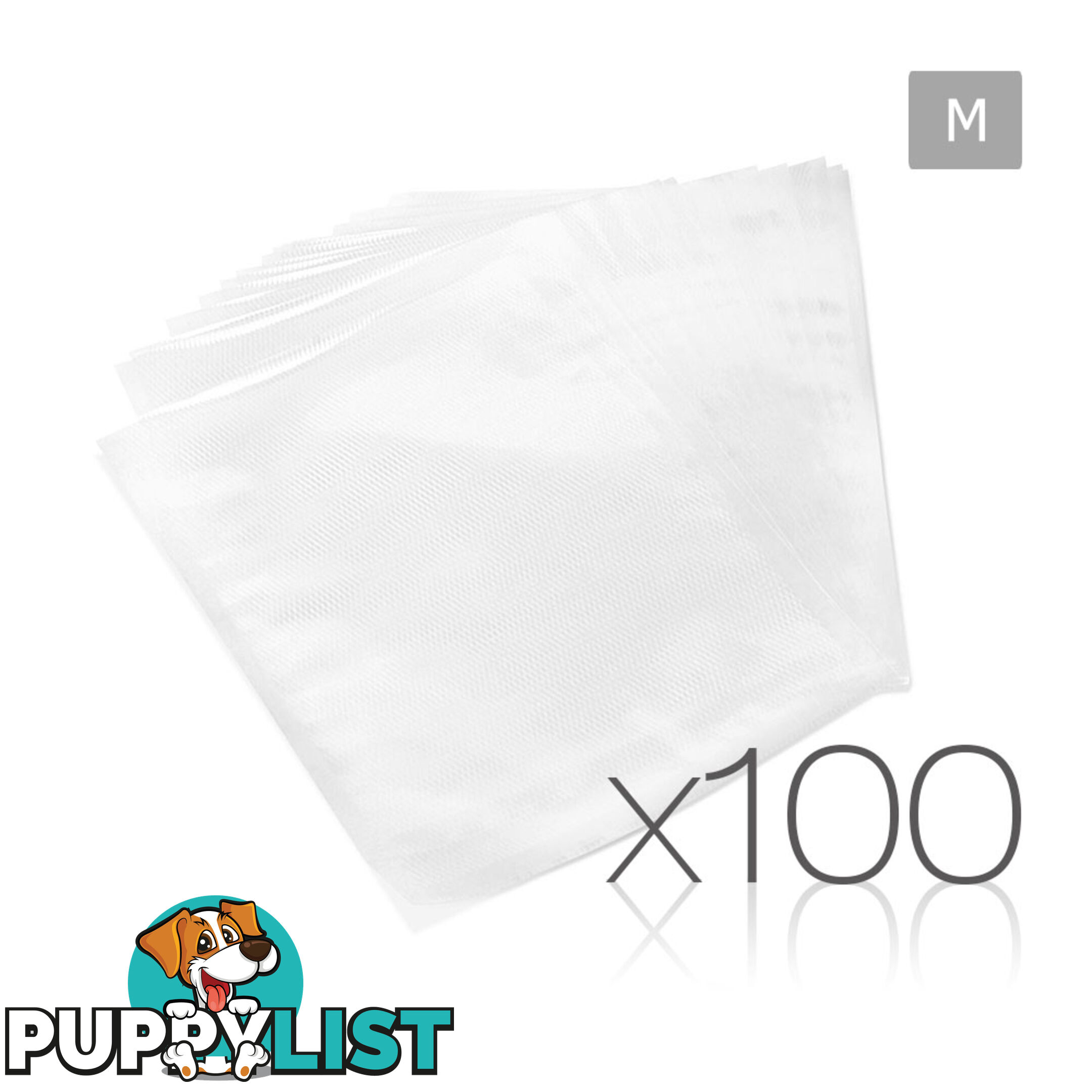 100 Food Sealer Bags: 20 x 30cm