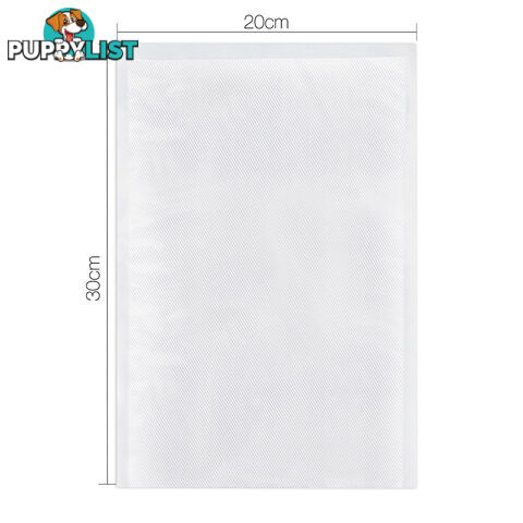 100 Food Sealer Bags: 20 x 30cm