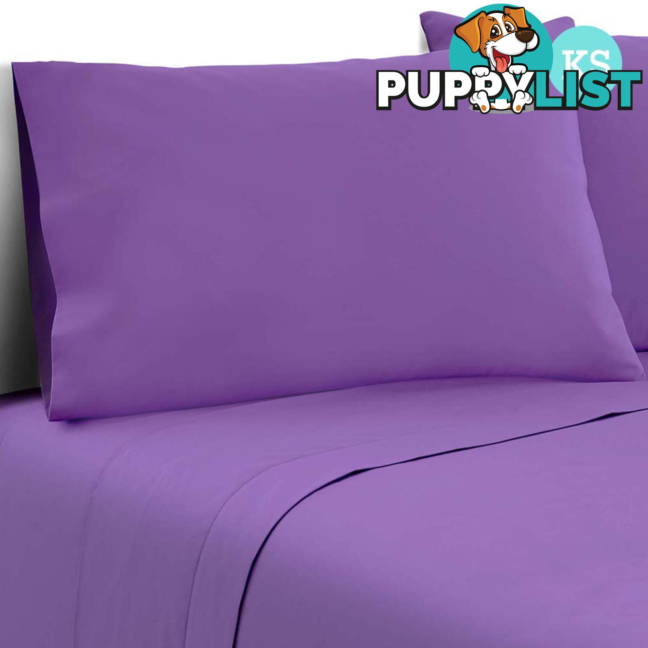 3 Piece Microfibre Sheet Set King Single _ Purple