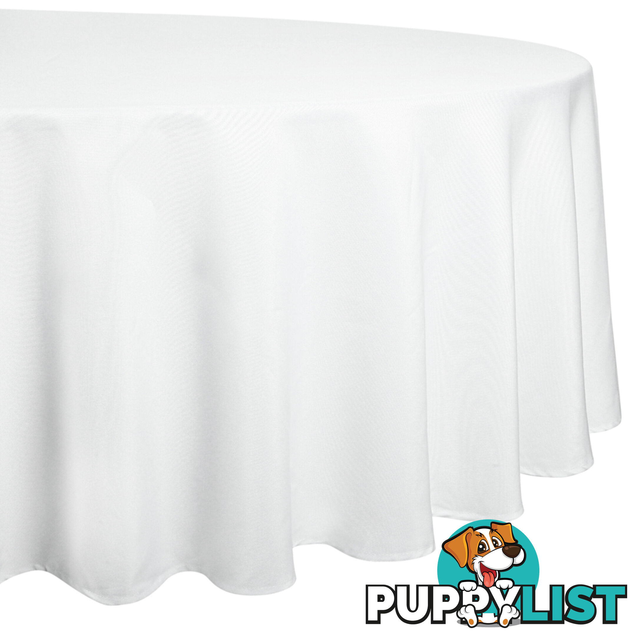 4 Pcs Wedding Table Cloth Round 229cm White