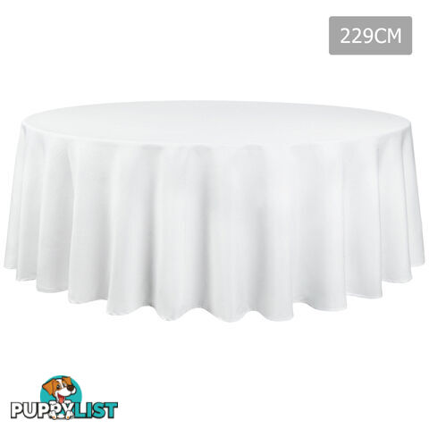 4 Pcs Wedding Table Cloth Round 229cm White