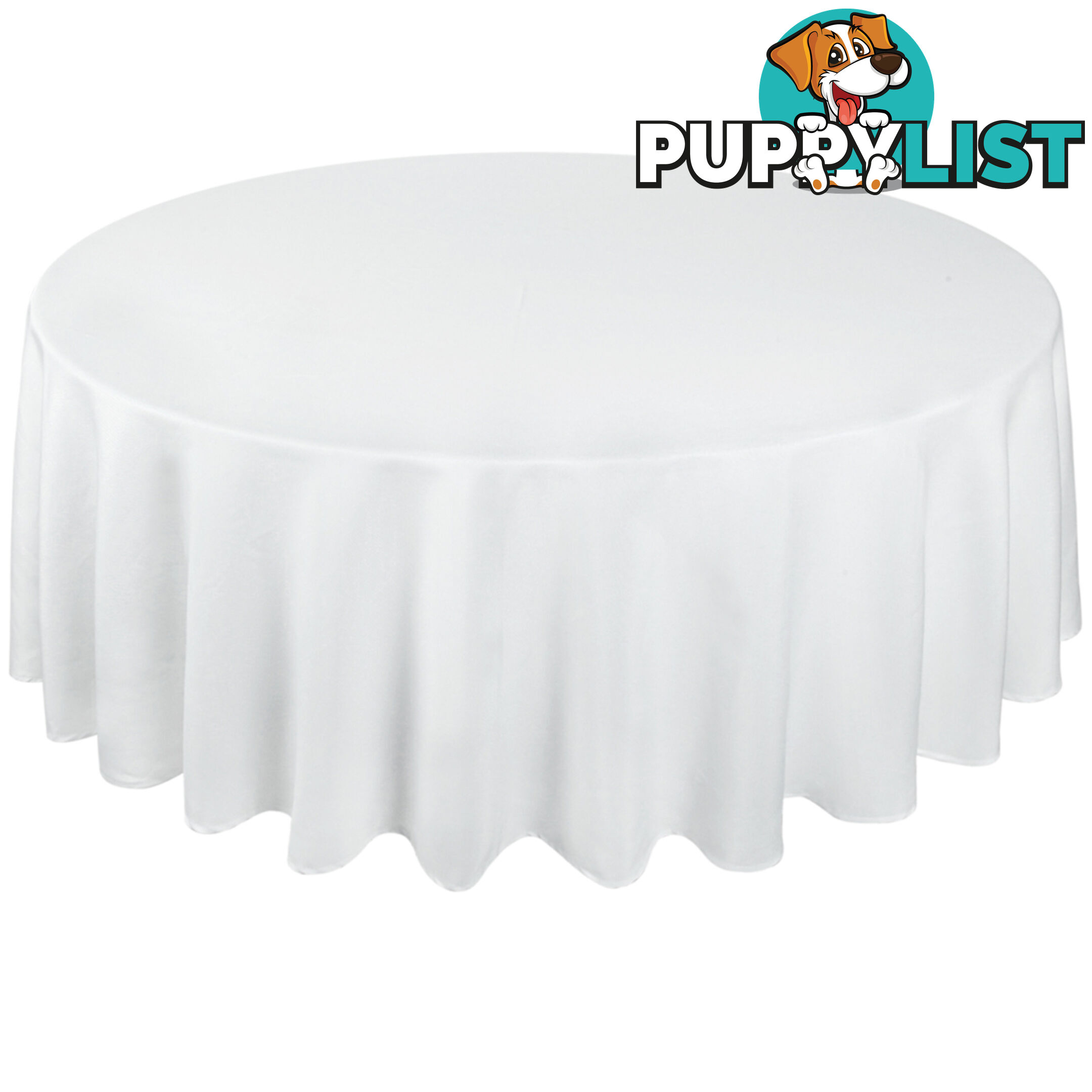 4 Pcs Wedding Table Cloth Round 229cm White