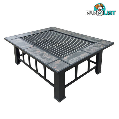 Outdoor Fire Pit BBQ Table Grill Fireplace