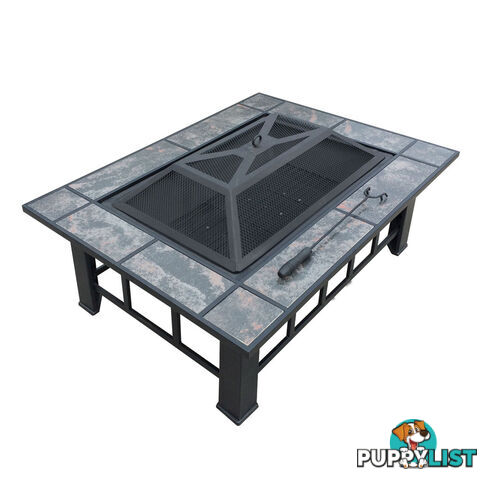 Outdoor Fire Pit BBQ Table Grill Fireplace