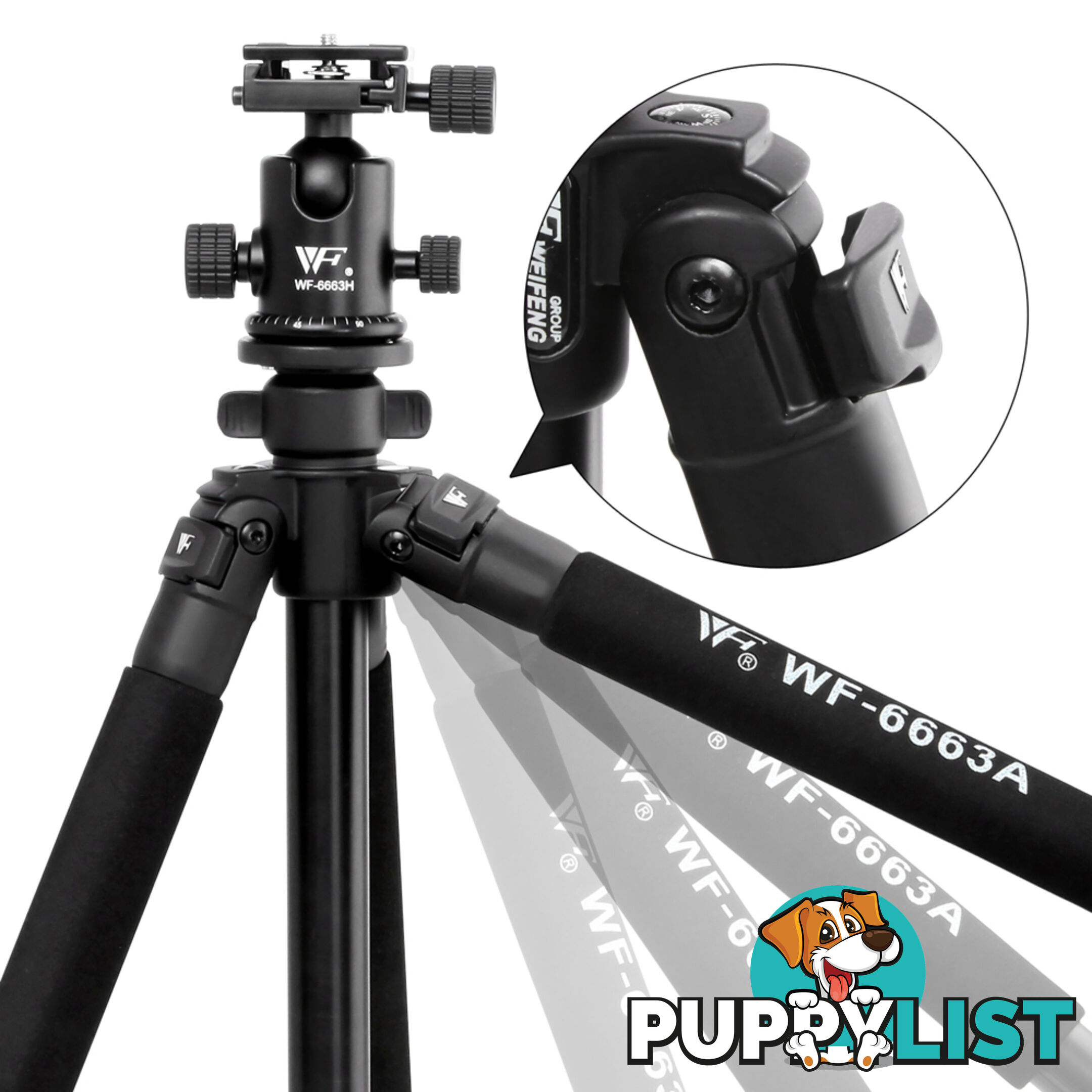 Professional Ball Head Tripod Digital Camera 173cm