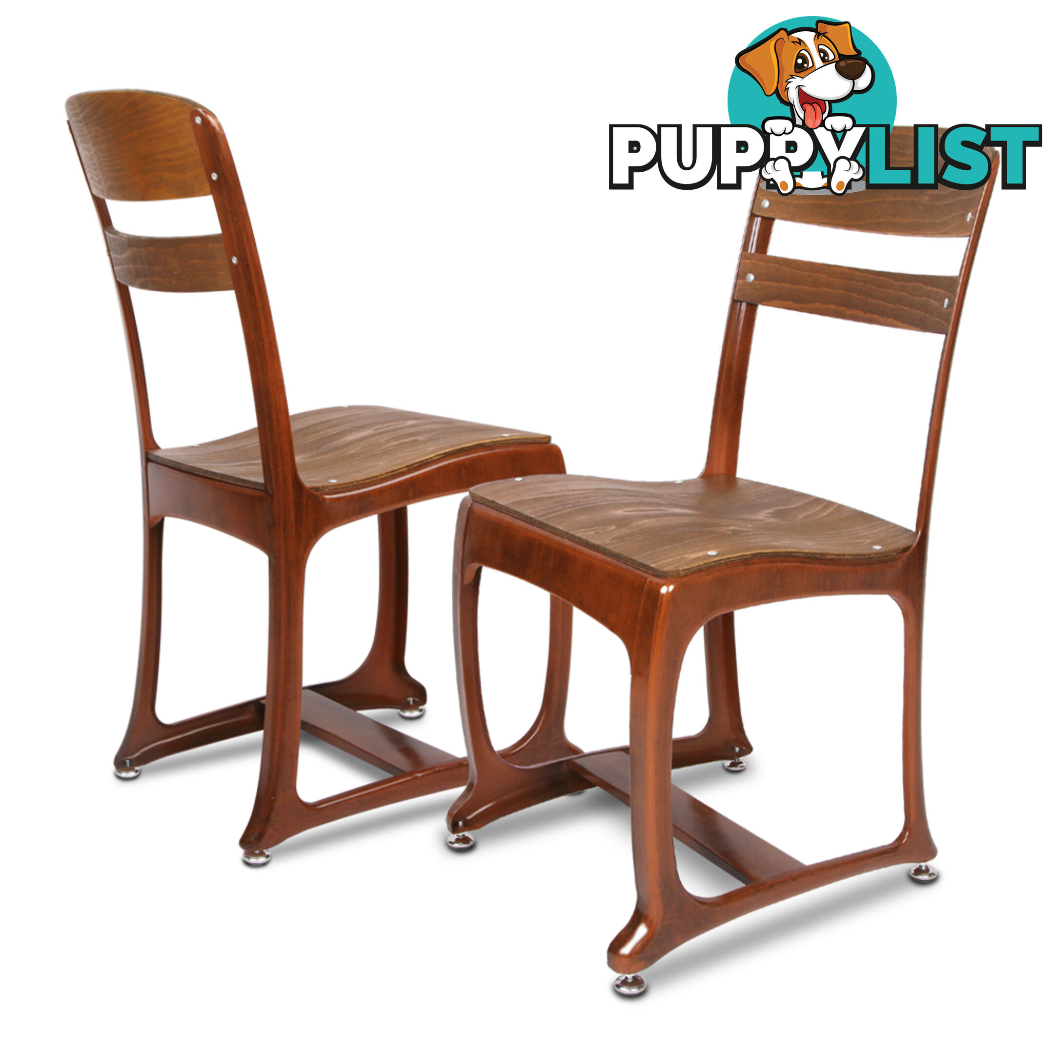 Set of 2 Replica Eton Dining Chairs - Copper