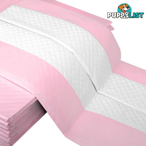 200 Puppy Pet Dog Toilet Training Pads Pink