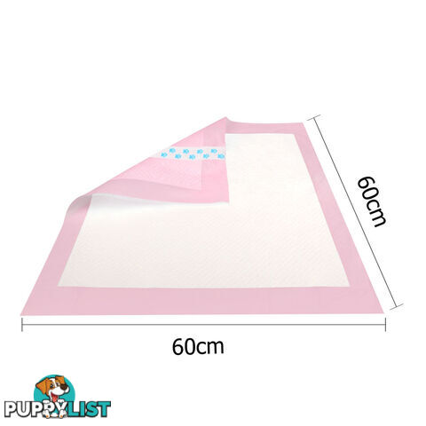 200 Puppy Pet Dog Toilet Training Pads Pink