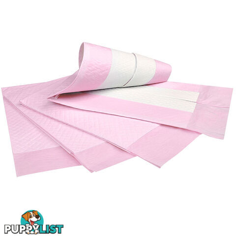 200 Puppy Pet Dog Toilet Training Pads Pink