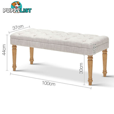 Seat Footstool Bench Stool - Beige