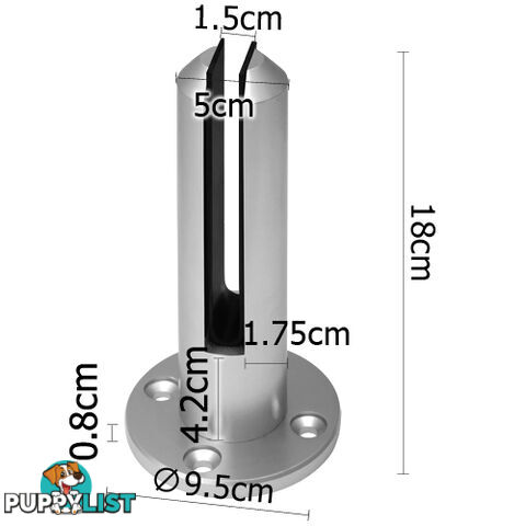 Frameless Glass Spigots Fencing Mount Round