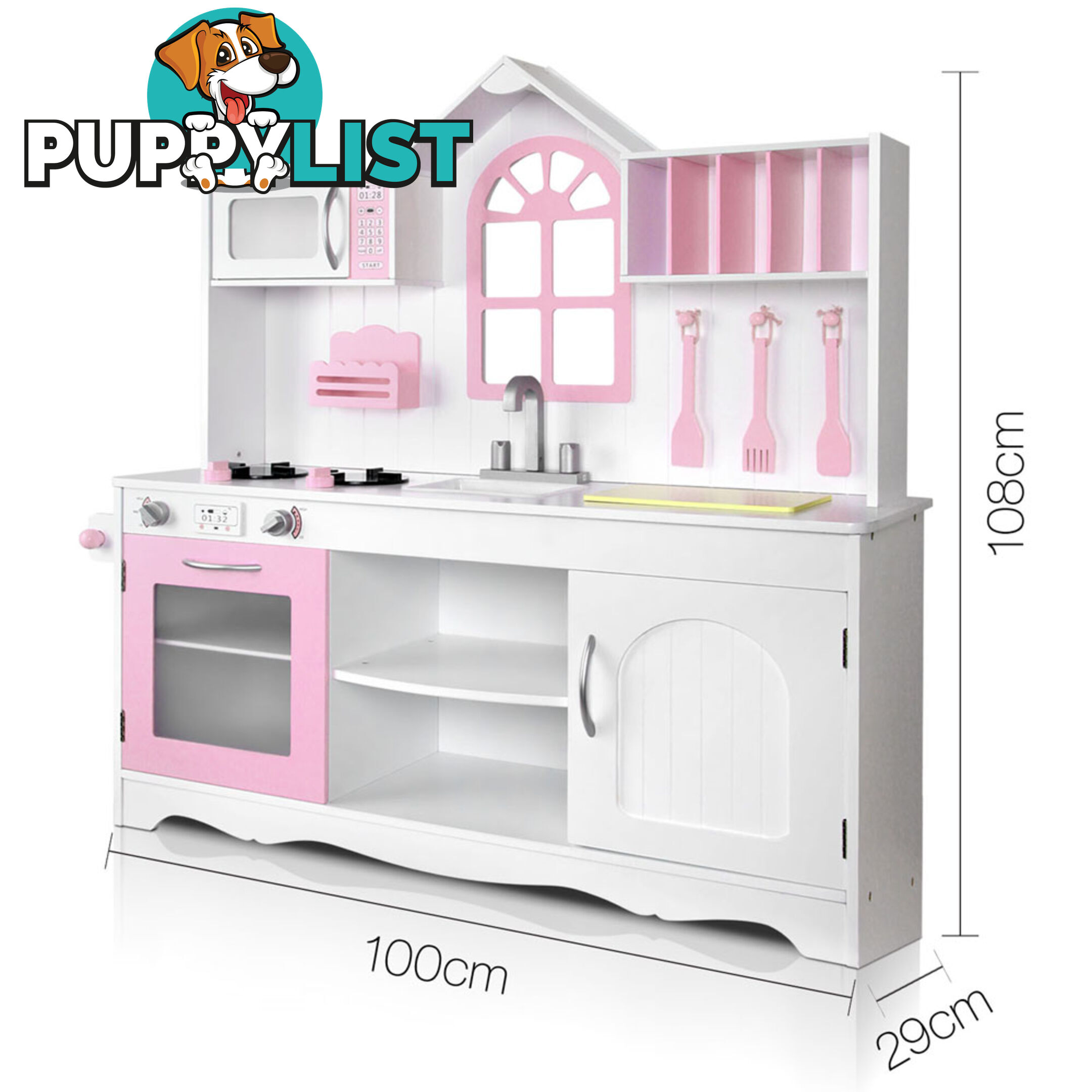 Wooden Kitchen Playset - White