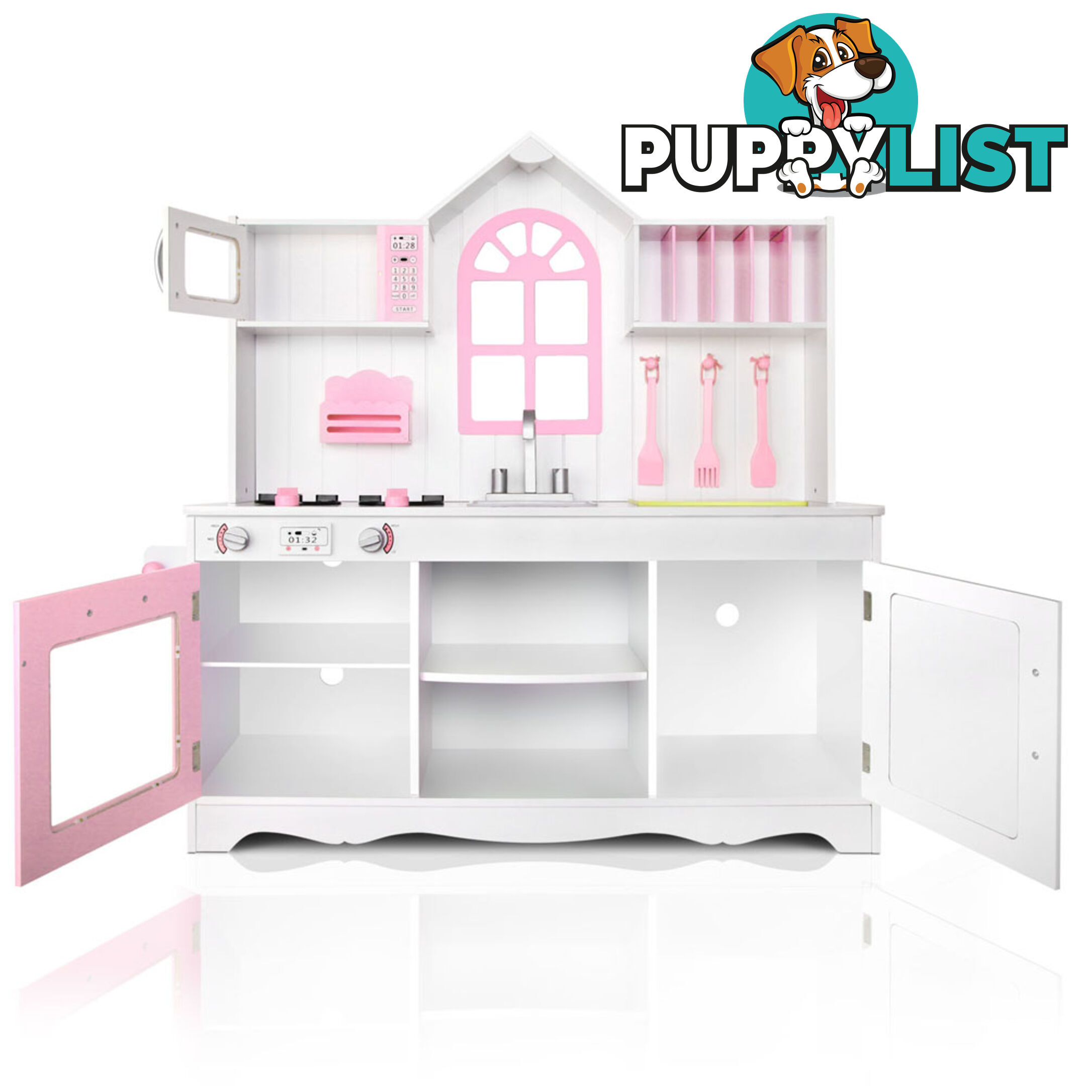 Wooden Kitchen Playset - White