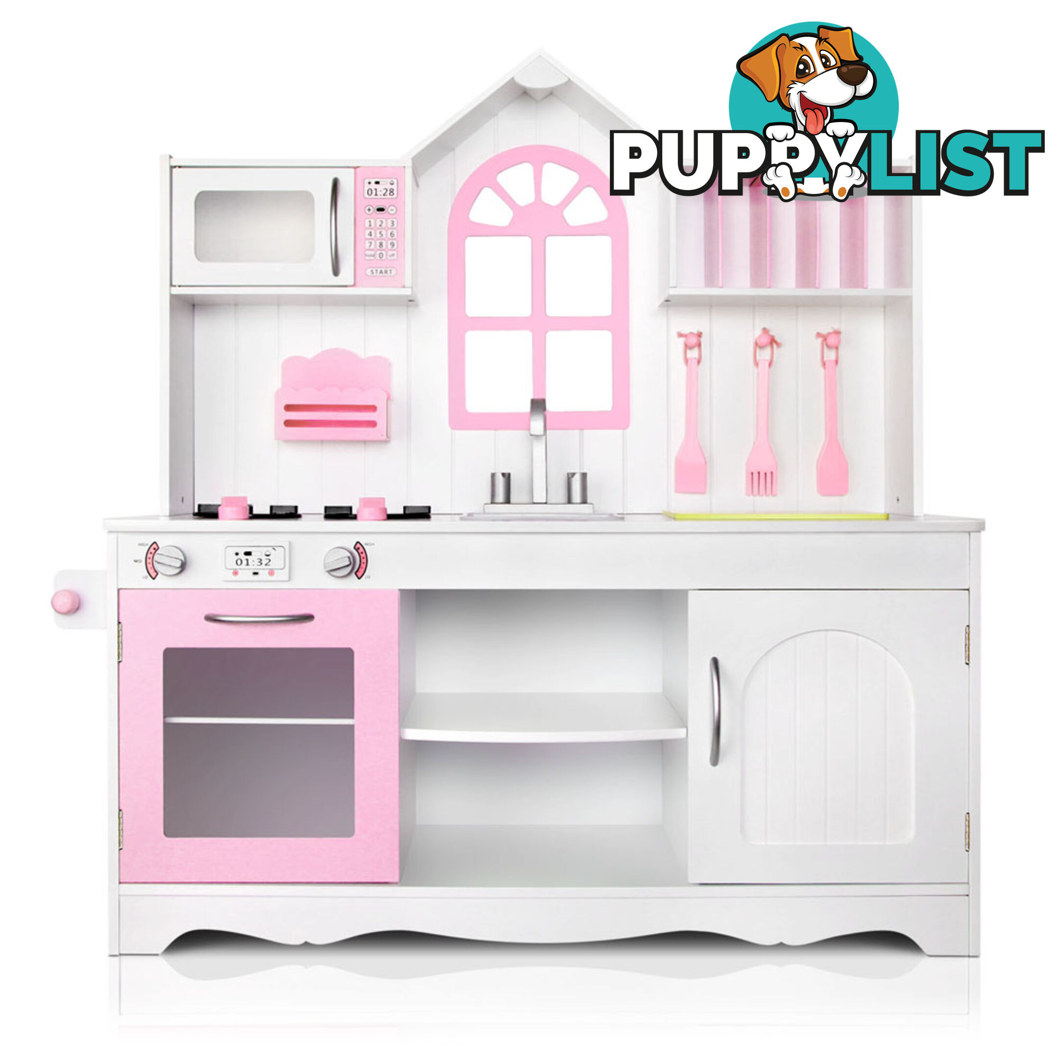 Wooden Kitchen Playset - White