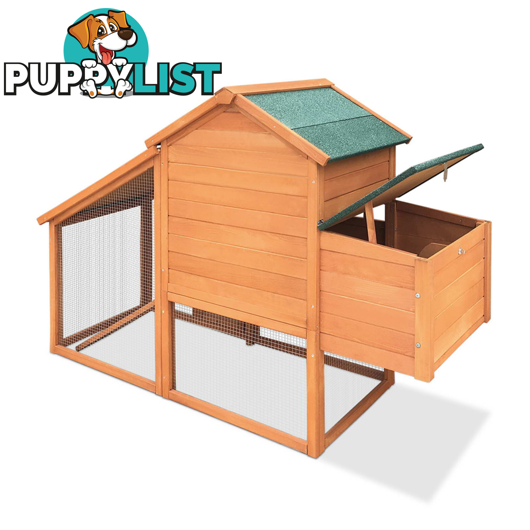 Wooden Pet Hutch with Nesting Box