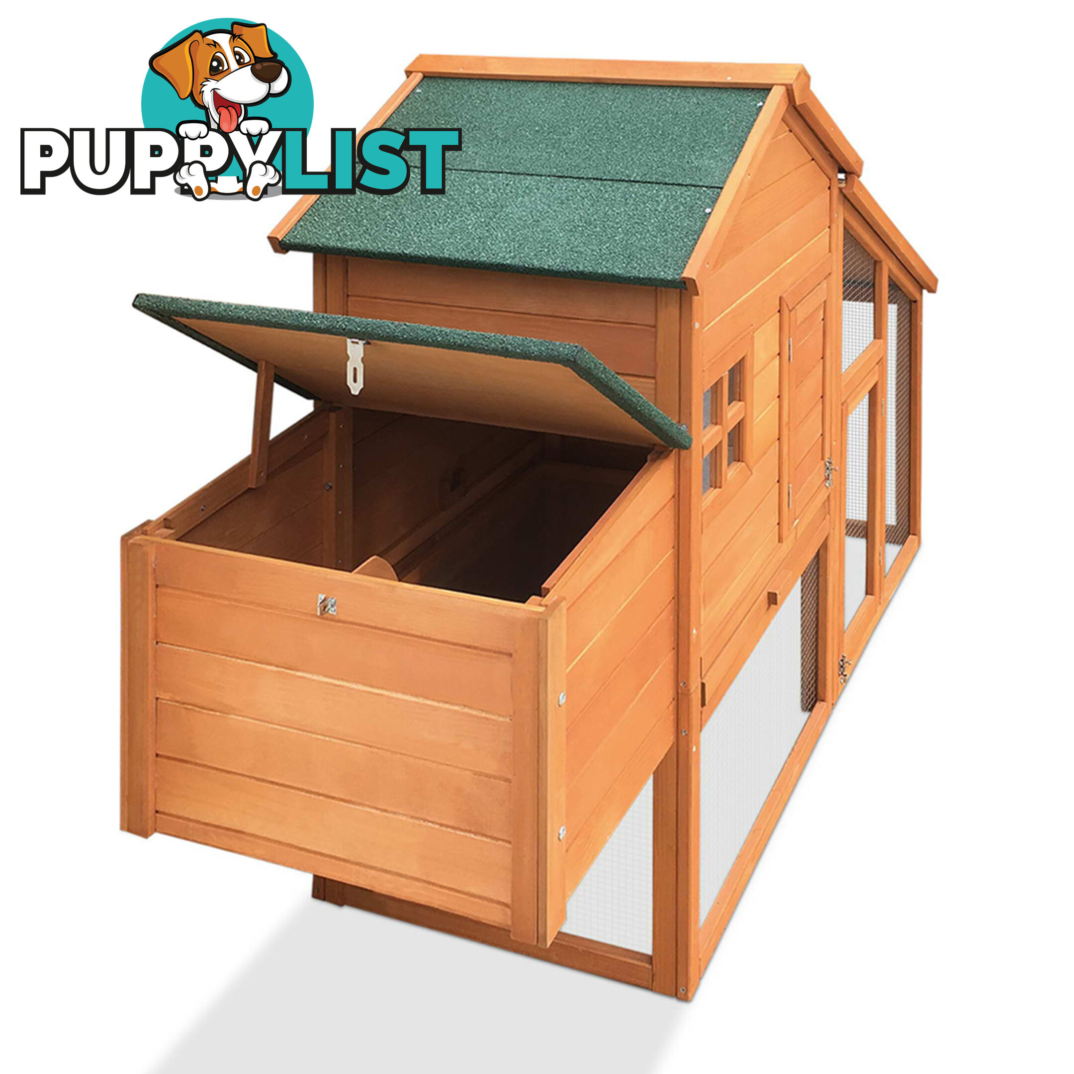 Wooden Pet Hutch with Nesting Box