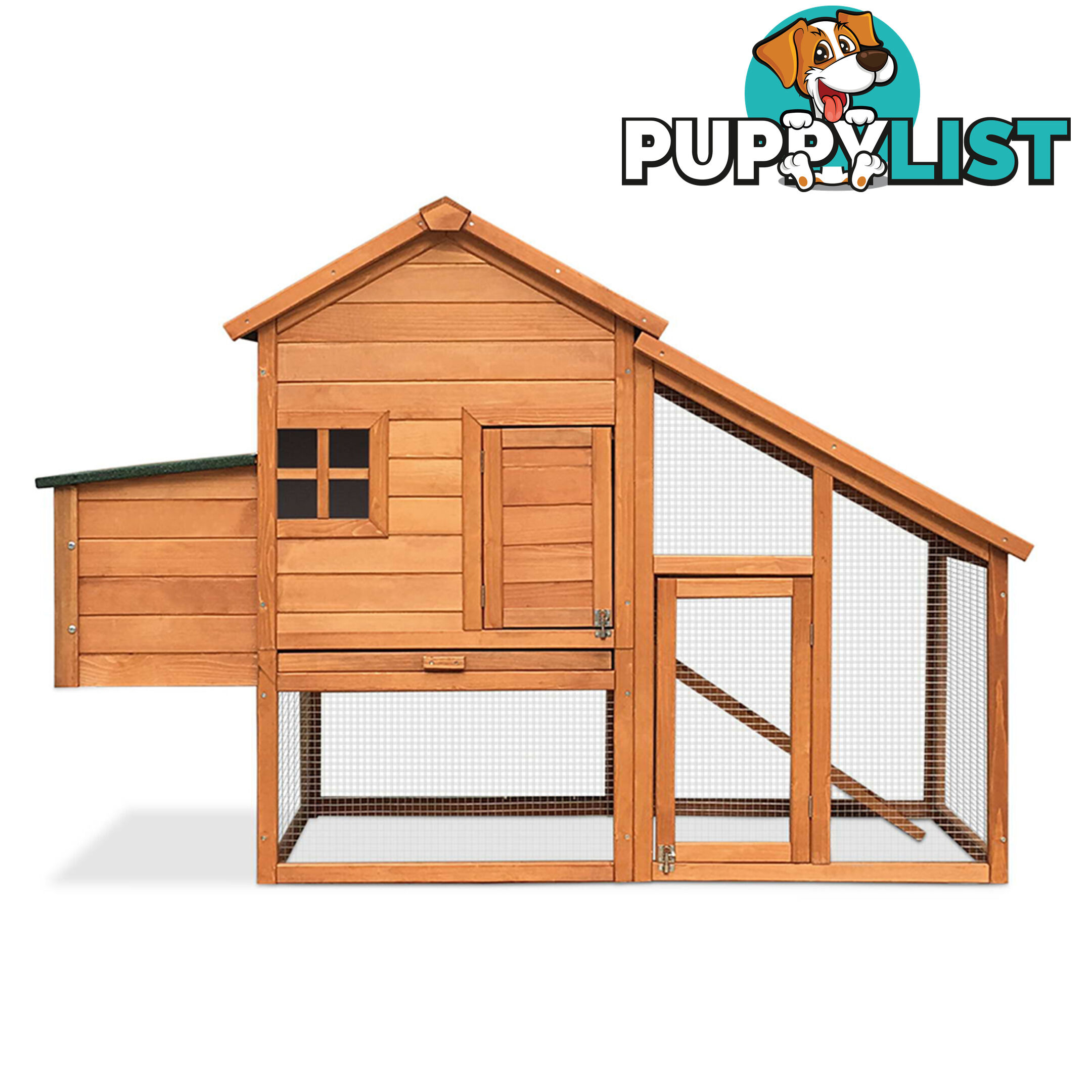 Wooden Pet Hutch with Nesting Box