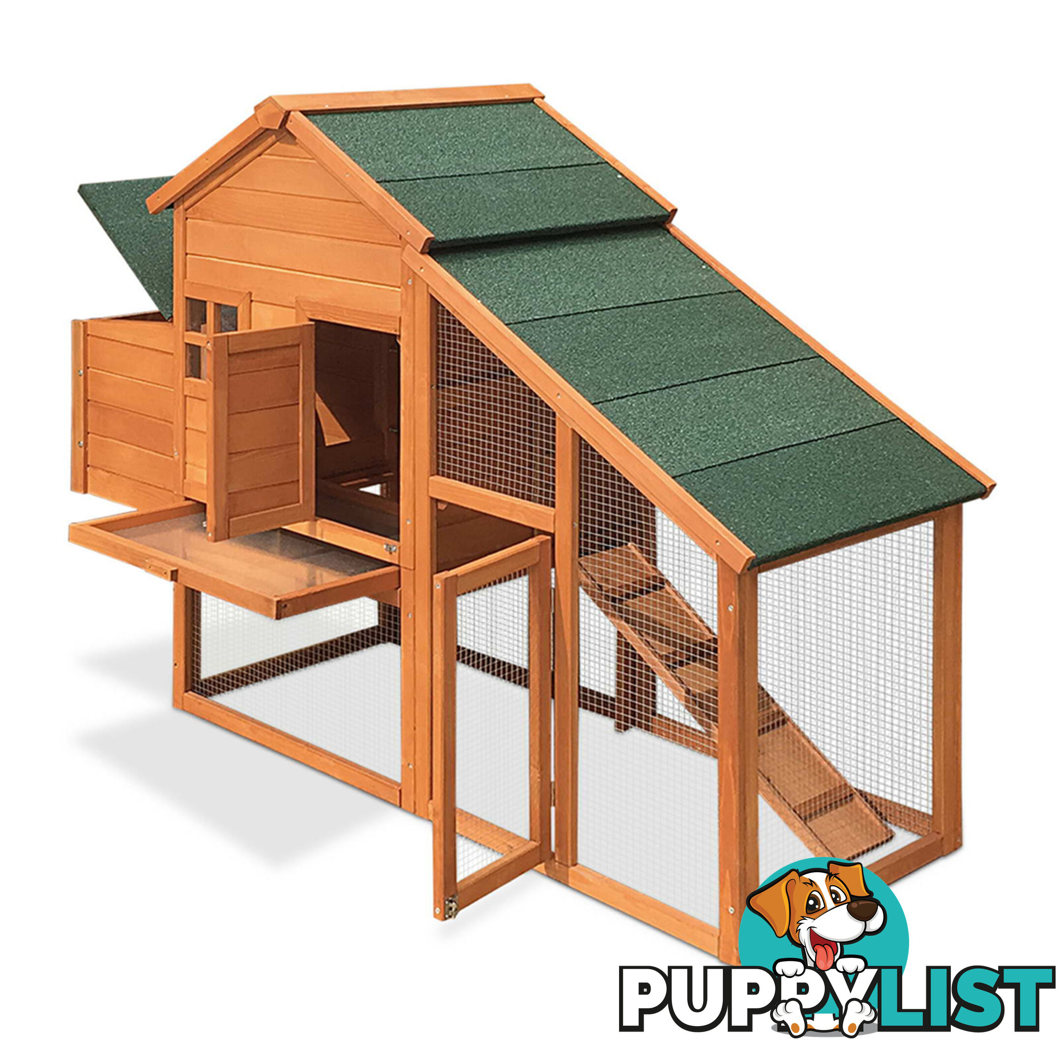 Wooden Pet Hutch with Nesting Box