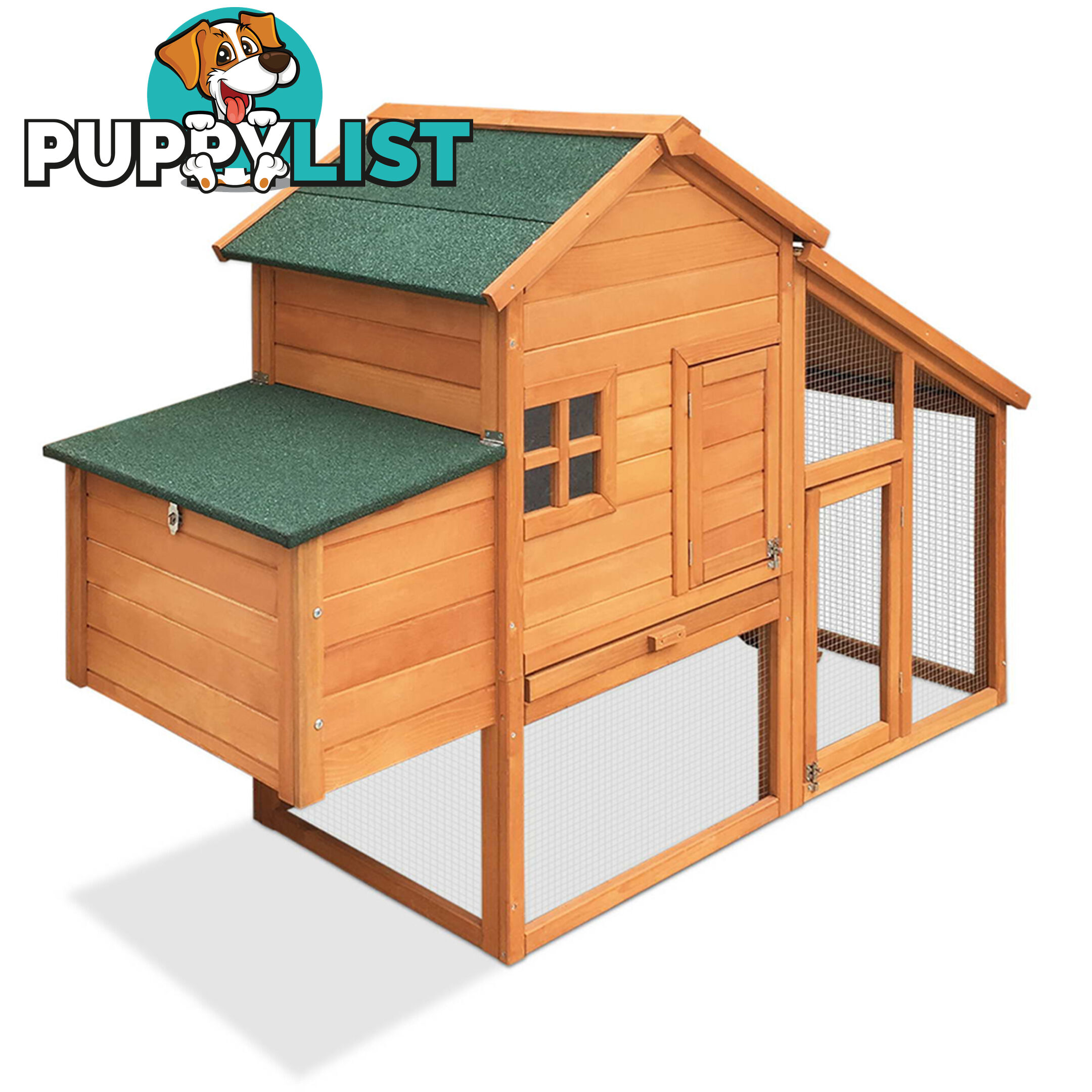 Wooden Pet Hutch with Nesting Box