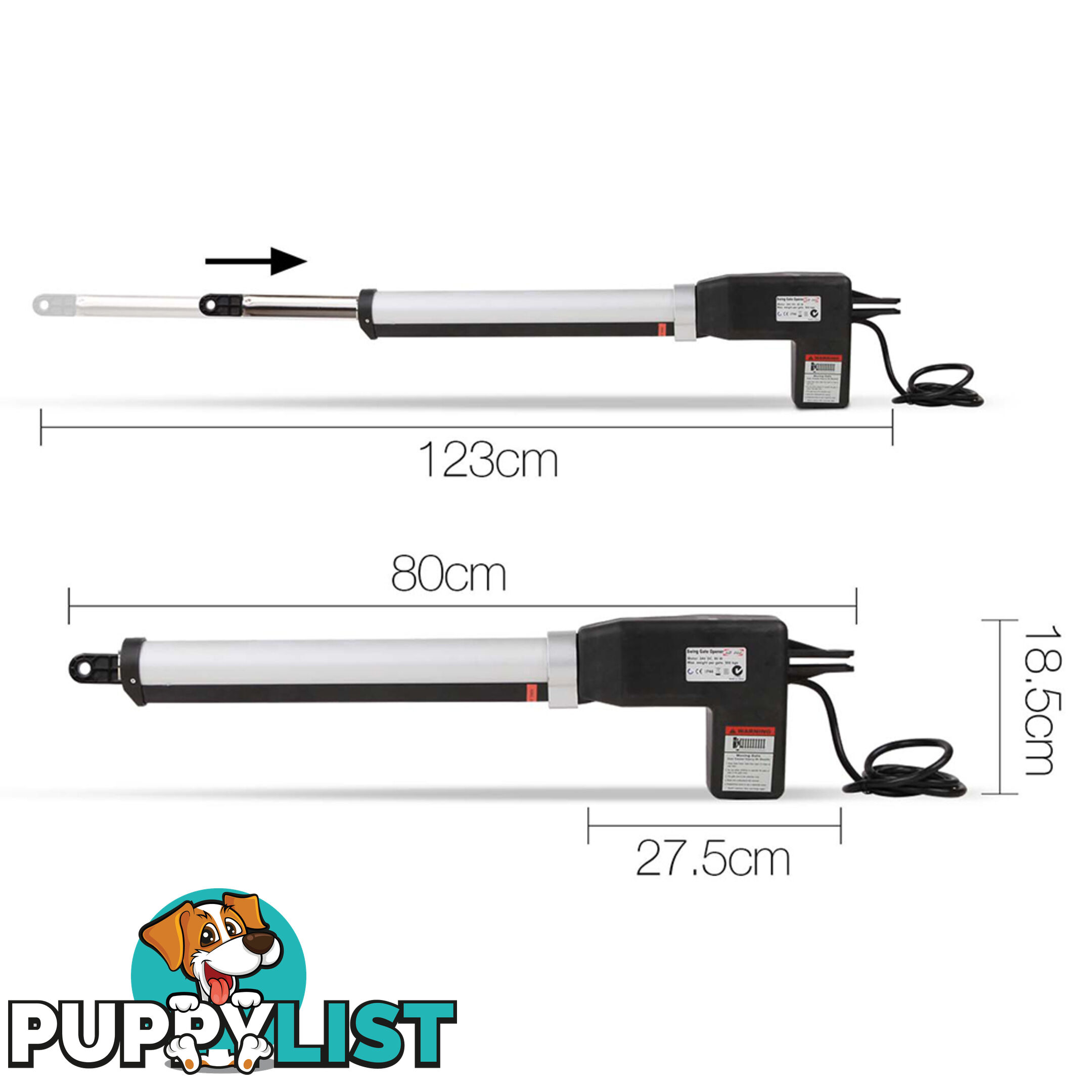 Automatic 2 Arm Swing Gate Opener with 2 Remote Controls