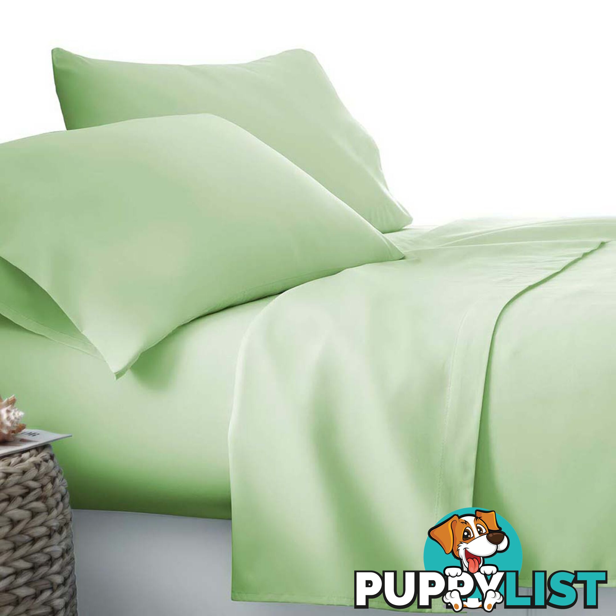 3 Piece Microfibre Sheet Set Single _ Green