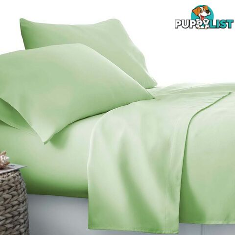 3 Piece Microfibre Sheet Set Single _ Green