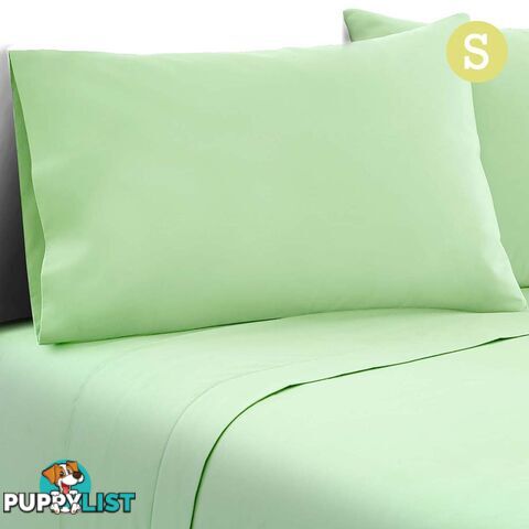 3 Piece Microfibre Sheet Set Single _ Green