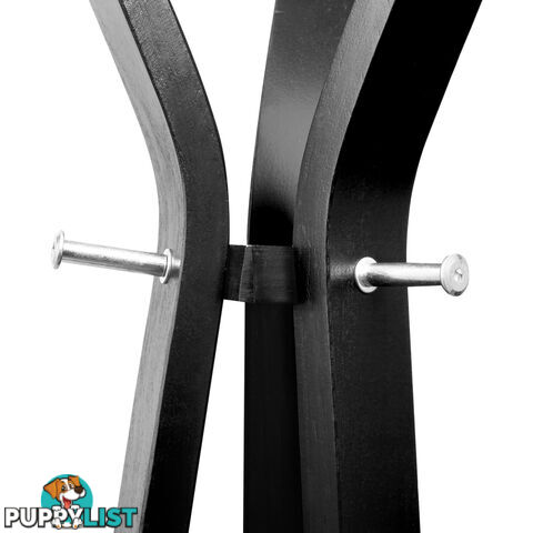 Wooden Coat Rack Clothes Stand Hanger Black