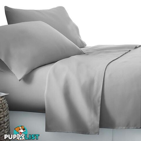 3 Piece Microfibre Sheet Set King Single _  Grey