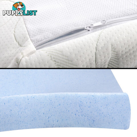 Cool Gel Memory Foam Mattress Topper w/ Bamboo Fabric Cover 8cm Double