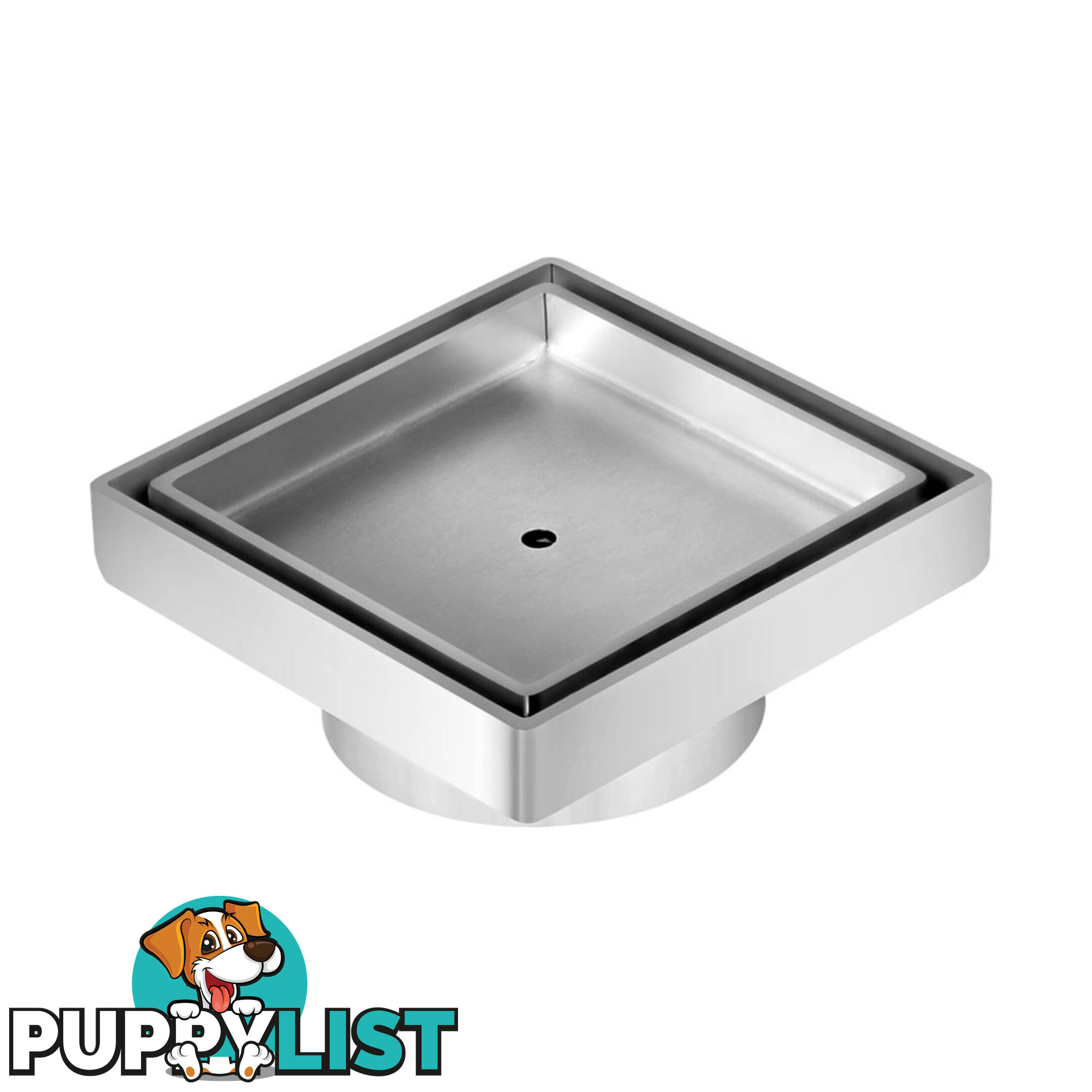 Square Stainless Steel Shower Grate Drain Floor Bathroom 75mm Depth