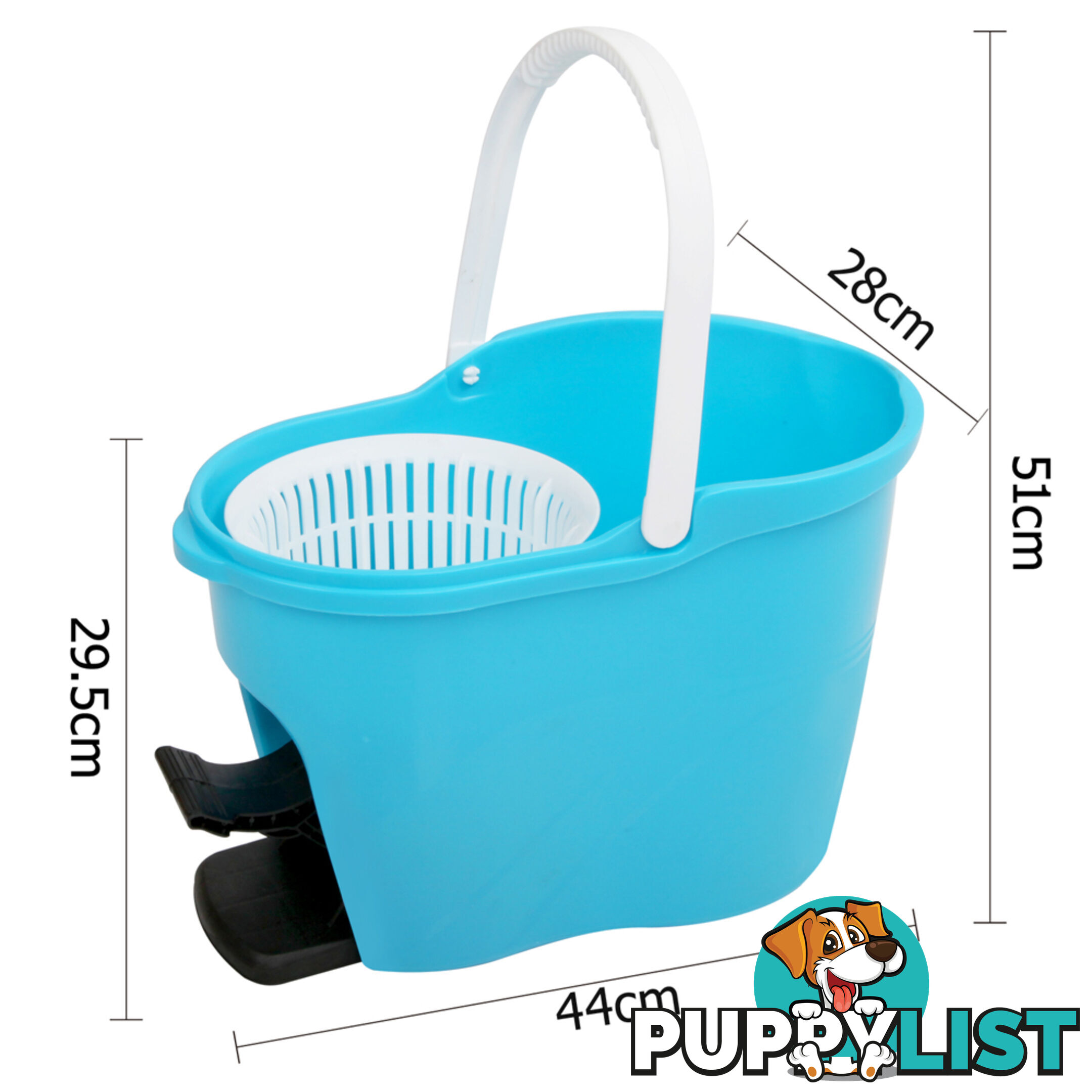 360 Degree Spinning Mop Spin Dry Bucket 8.5L Blue