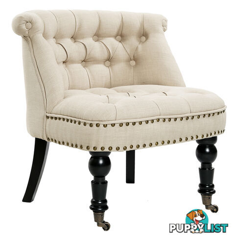 Lorraine Chair French Provincial Linen Fabric Sofa Amber Taupe