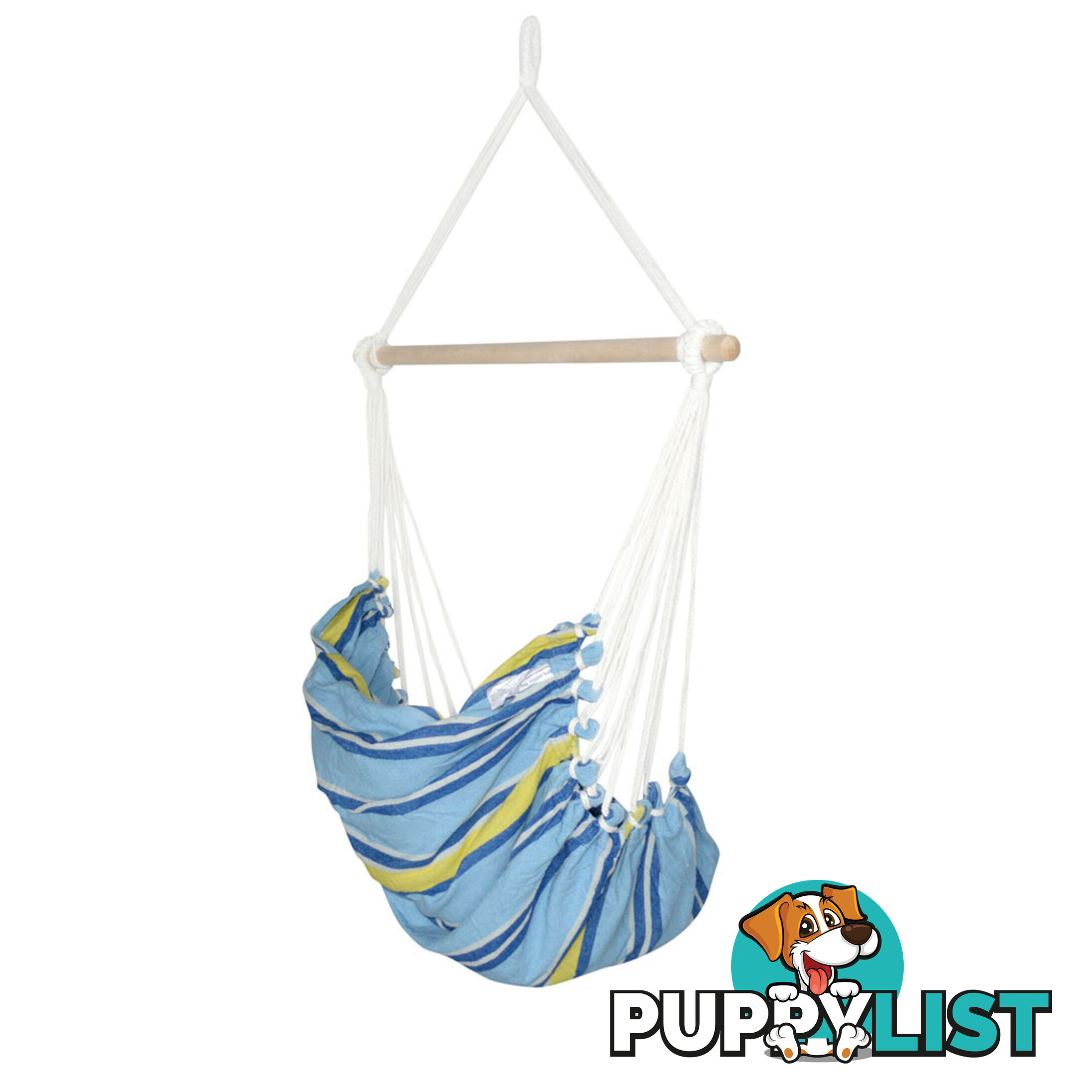 Hammock Swing Chair w/ Cushion Light Blue