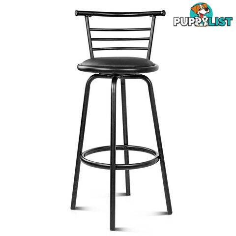 Set of 2 360Swivel Bar Stool - Black