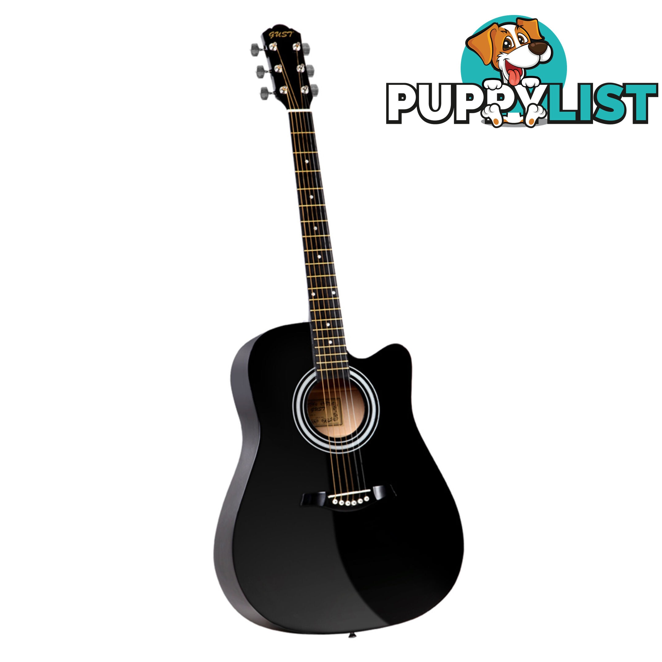 41" Steel-Stringed Acoustic Guitar Black