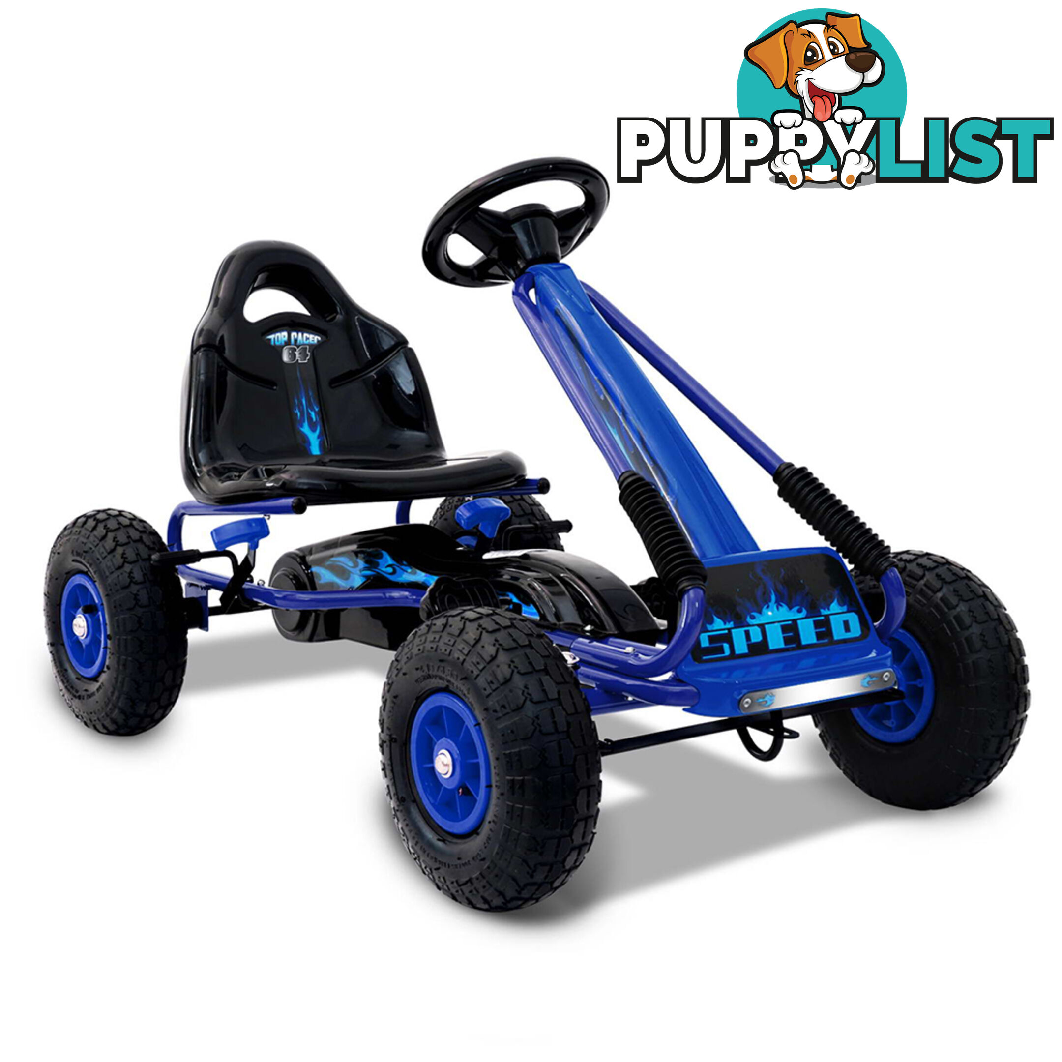 Kids Pedal Go Kart - Blue