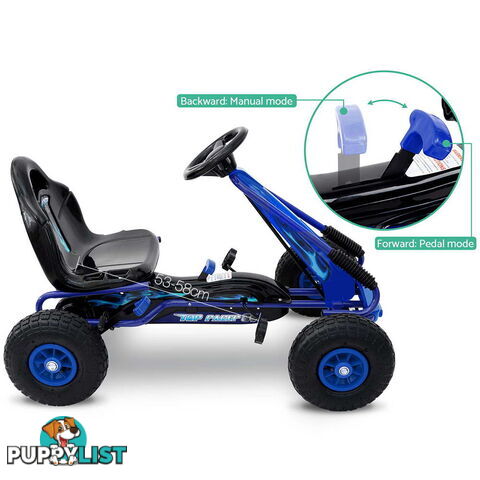 Kids Pedal Go Kart - Blue