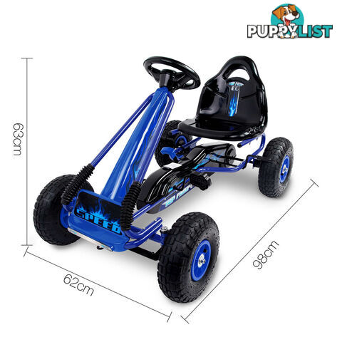 Kids Pedal Go Kart - Blue