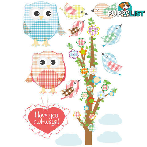 Love Owl-ways Tree Wall Stickers - Totally Movable