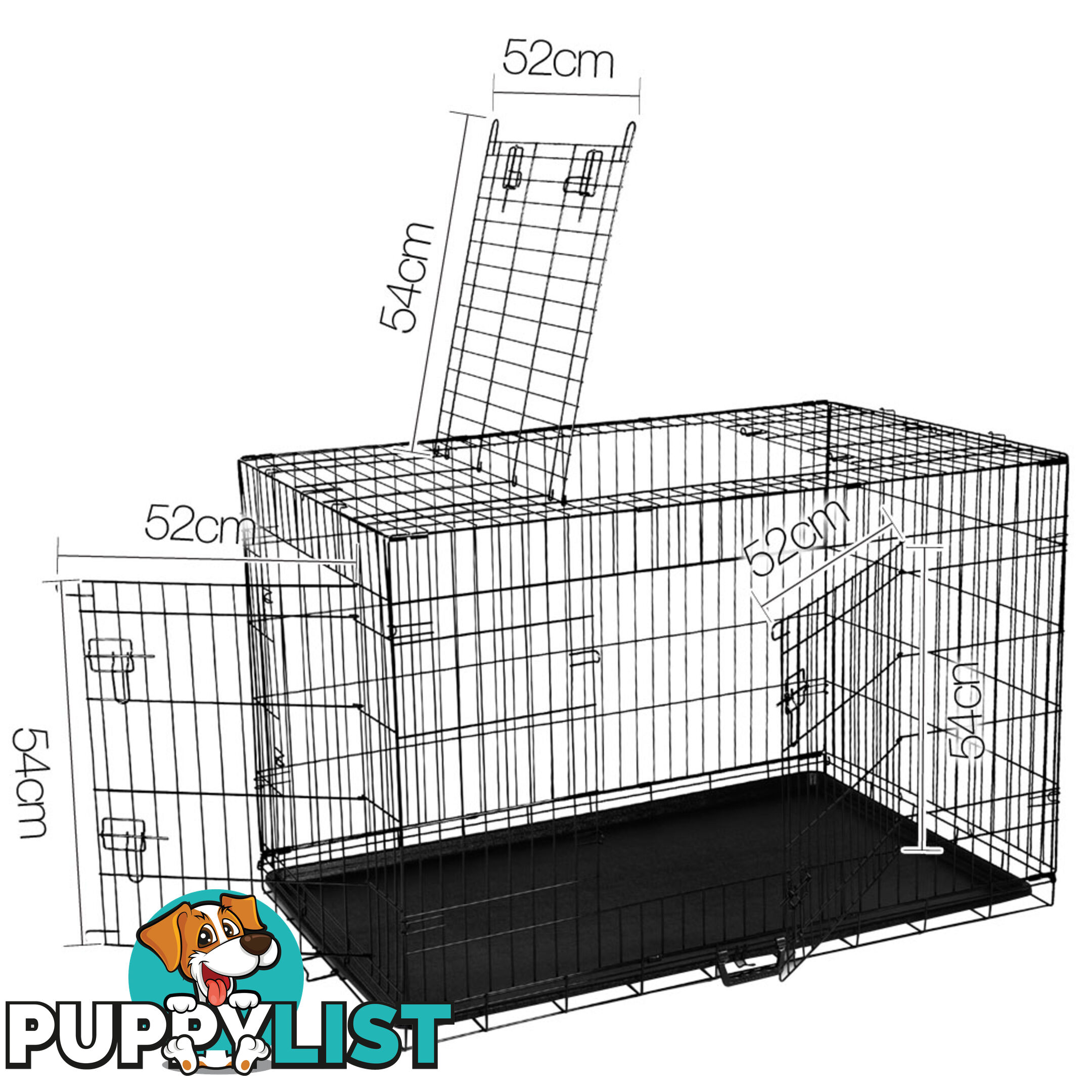 Metal Collapsible Dog Cage 42IN