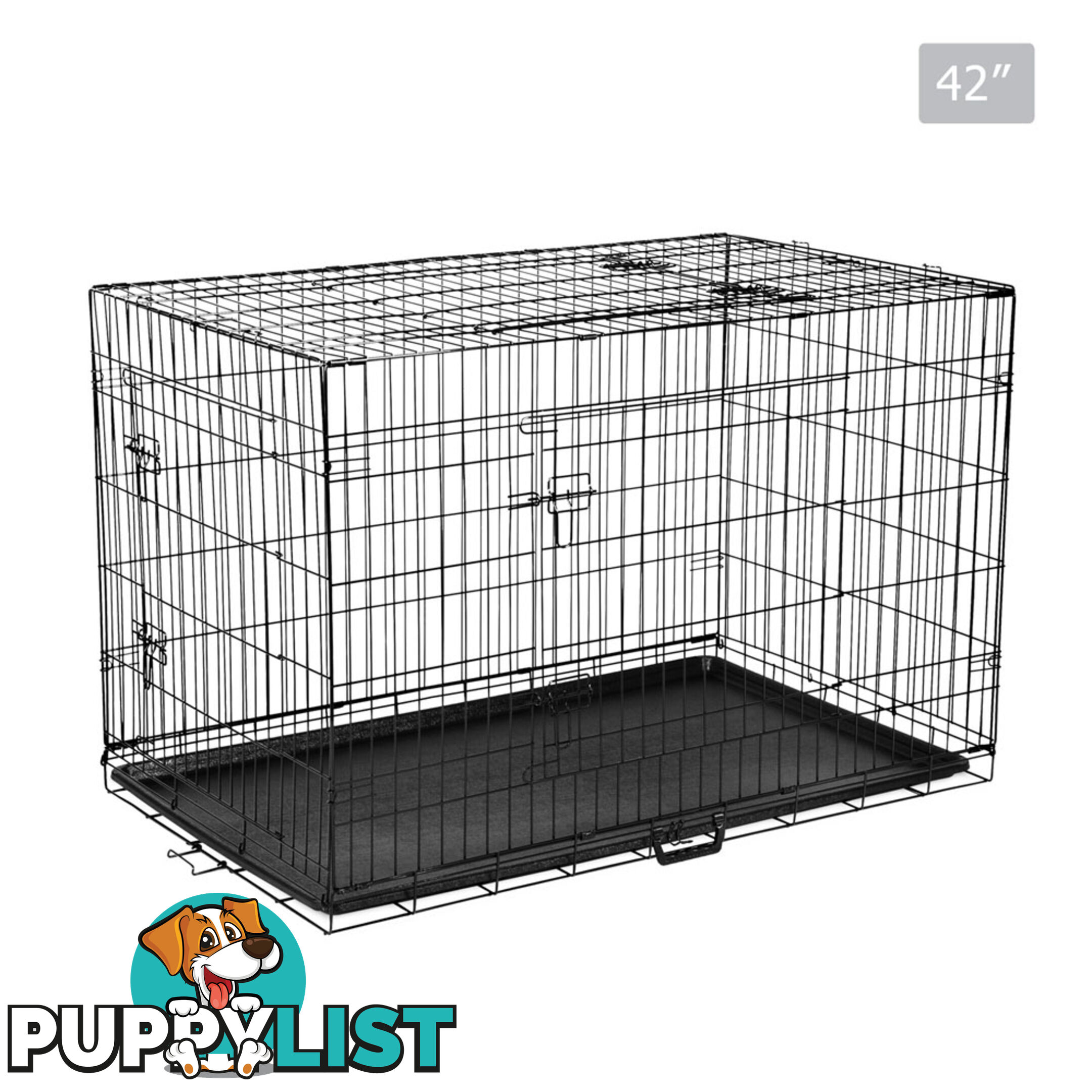 Metal Collapsible Dog Cage 42IN